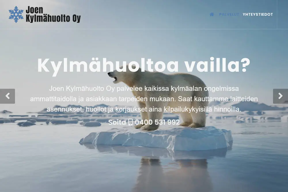 Joen kylmähuolto kotisivut