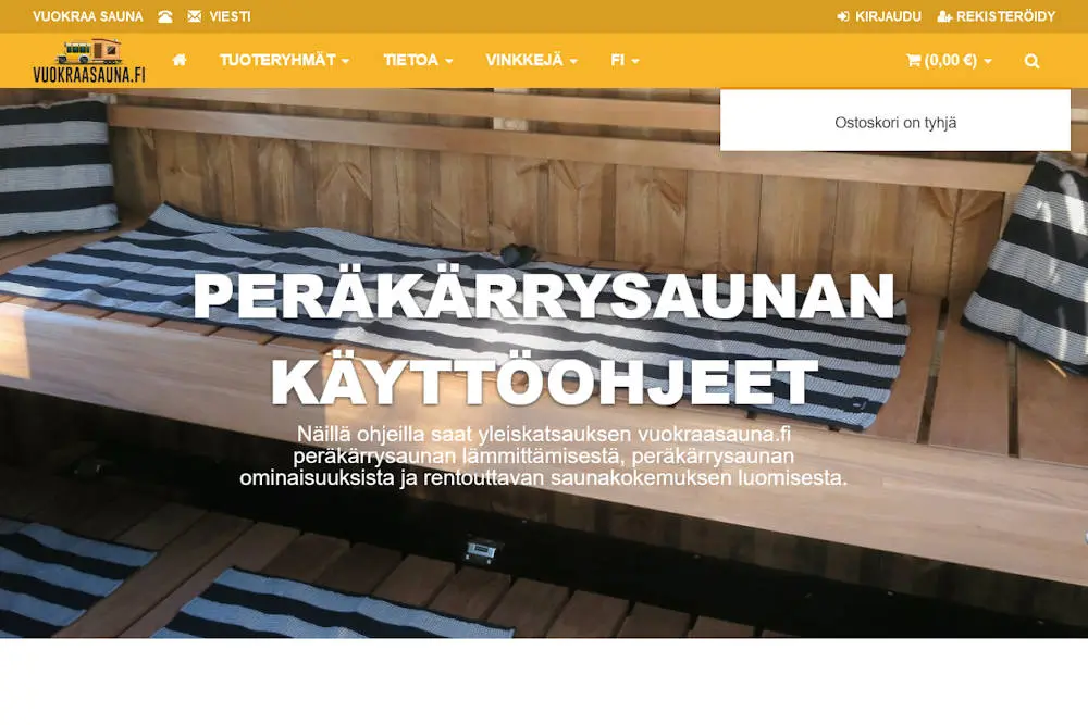 Vuokraasauna.fi verkkokauppa